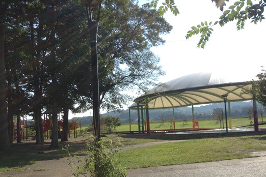五條中央公園 日影が多い公園