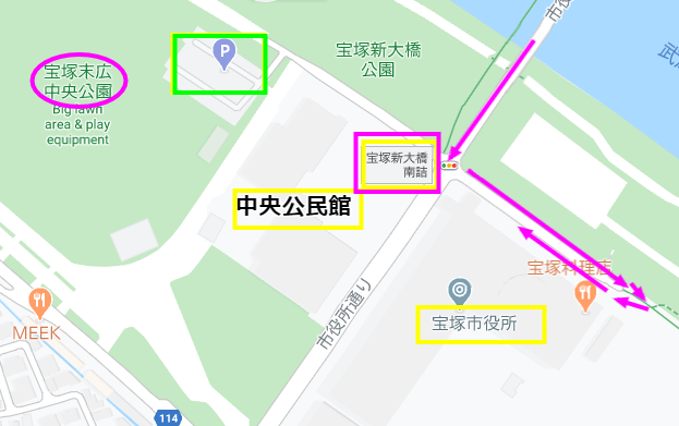 末広中央公園 周辺地図